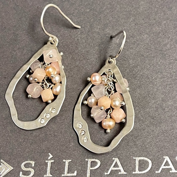 Silpada Sterling Silver Blush Grape Earrings - Picture 5 of 6